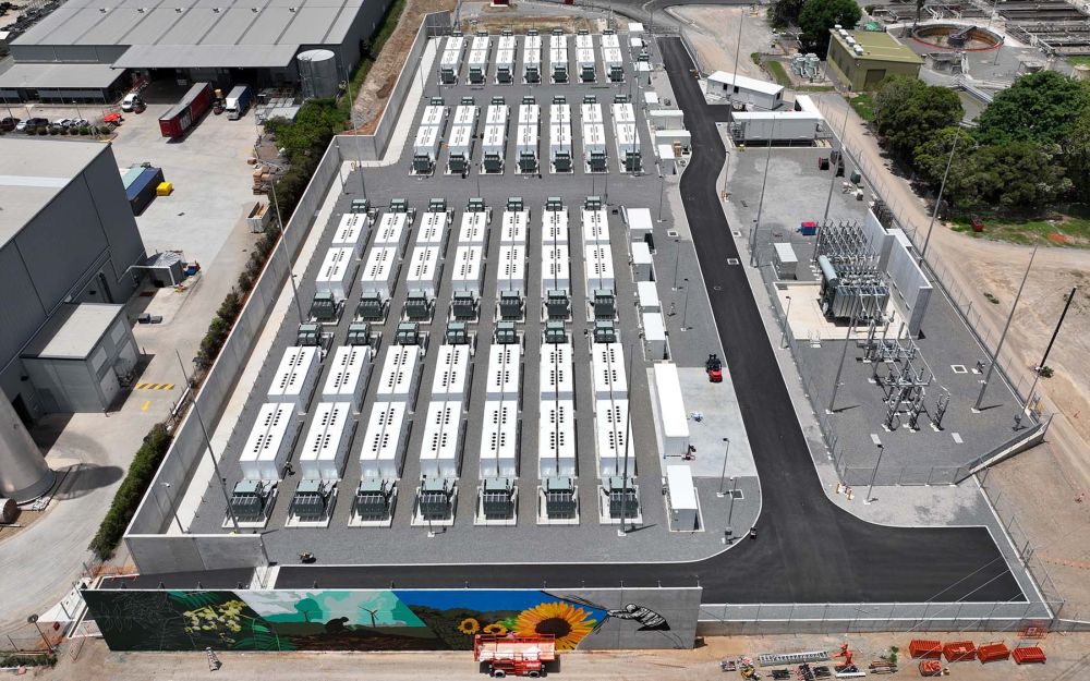 An aerial overview of the Brendale BESS project site.