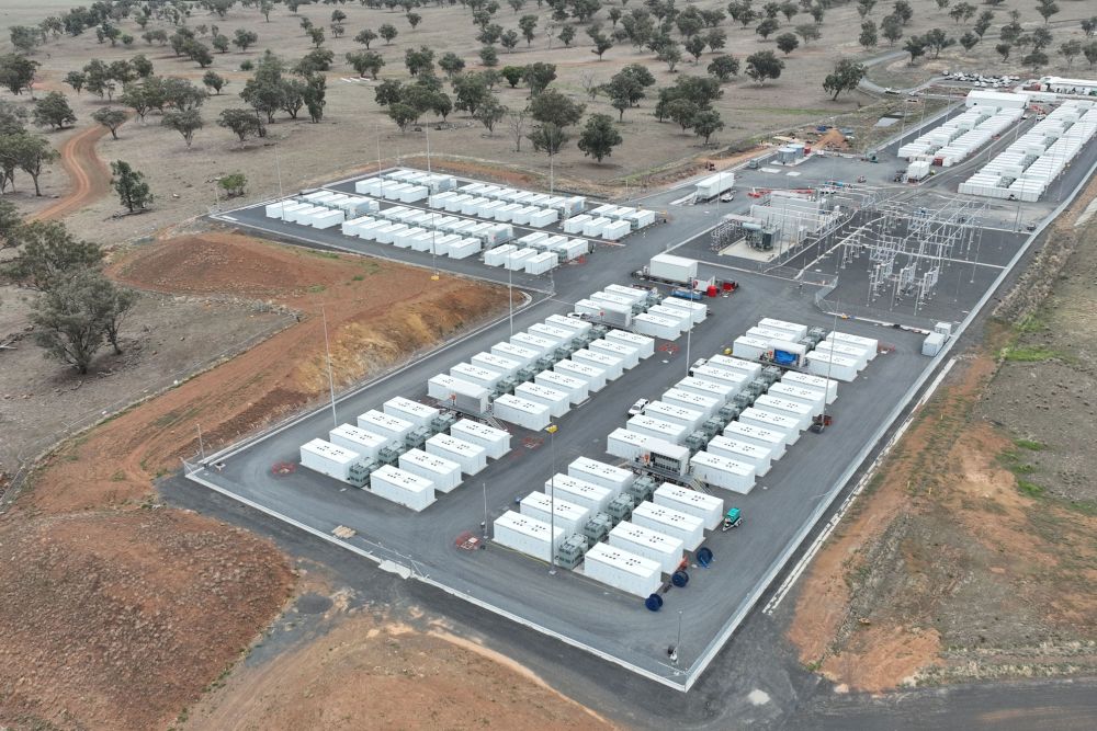 A CGI render of the Orana BESS site