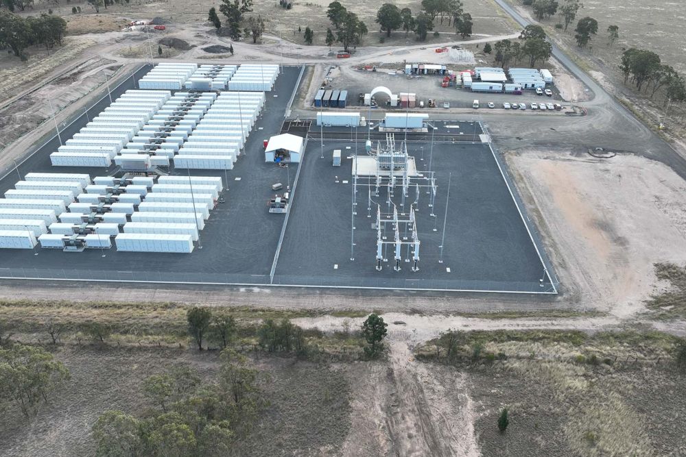An aerial overview of the Ulinda Park BESS project site.