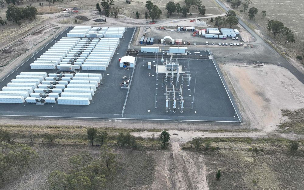 An aerial overview of the Ulinda Park BESS project site.