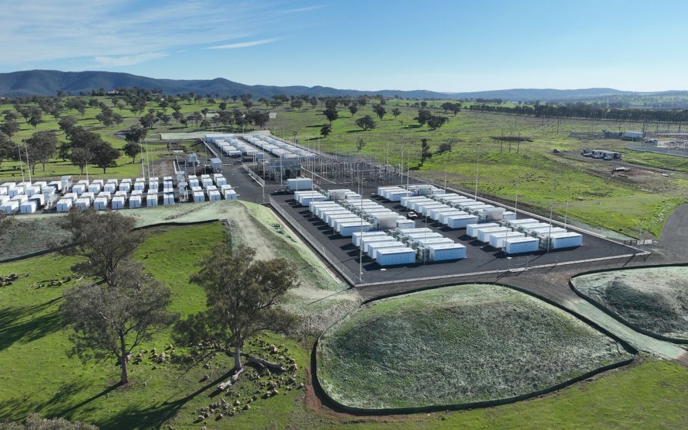 Aerial view of the Orana battery energy storage system.