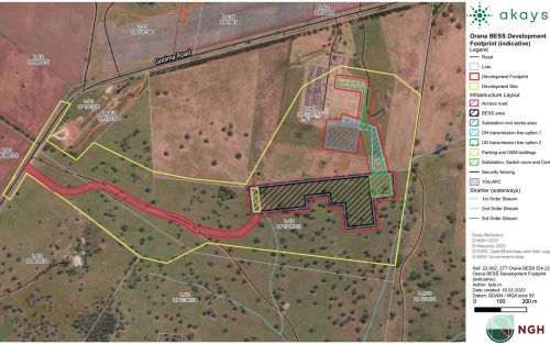 Orana BESS development footprint overlay