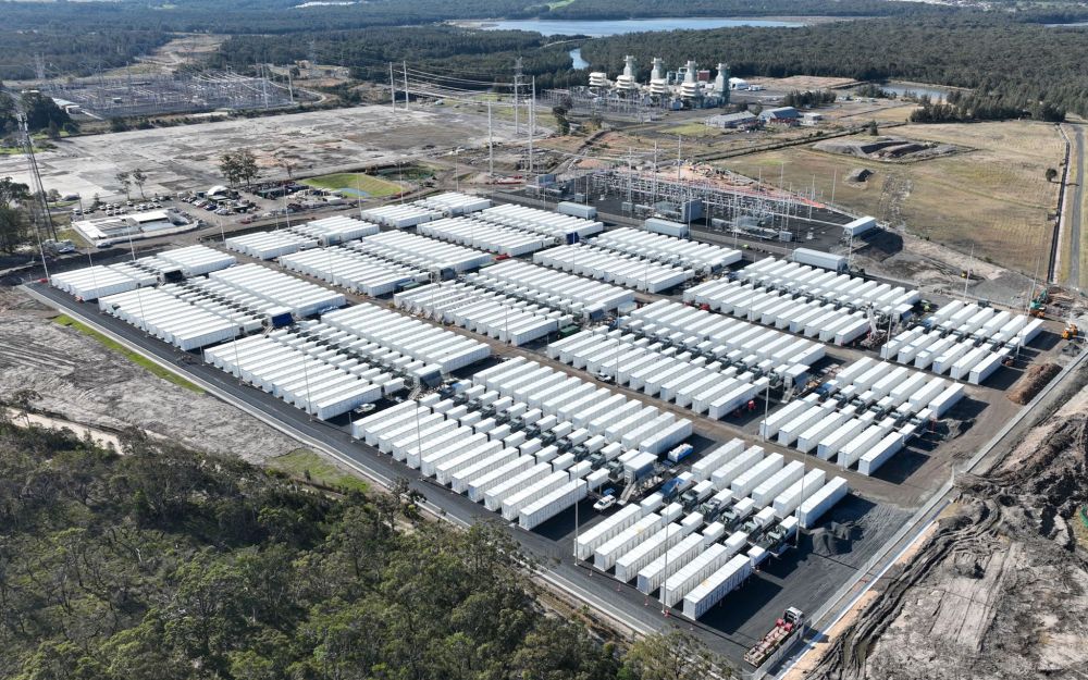 Aerial view of the Waratah Super Battery nearing construction completion