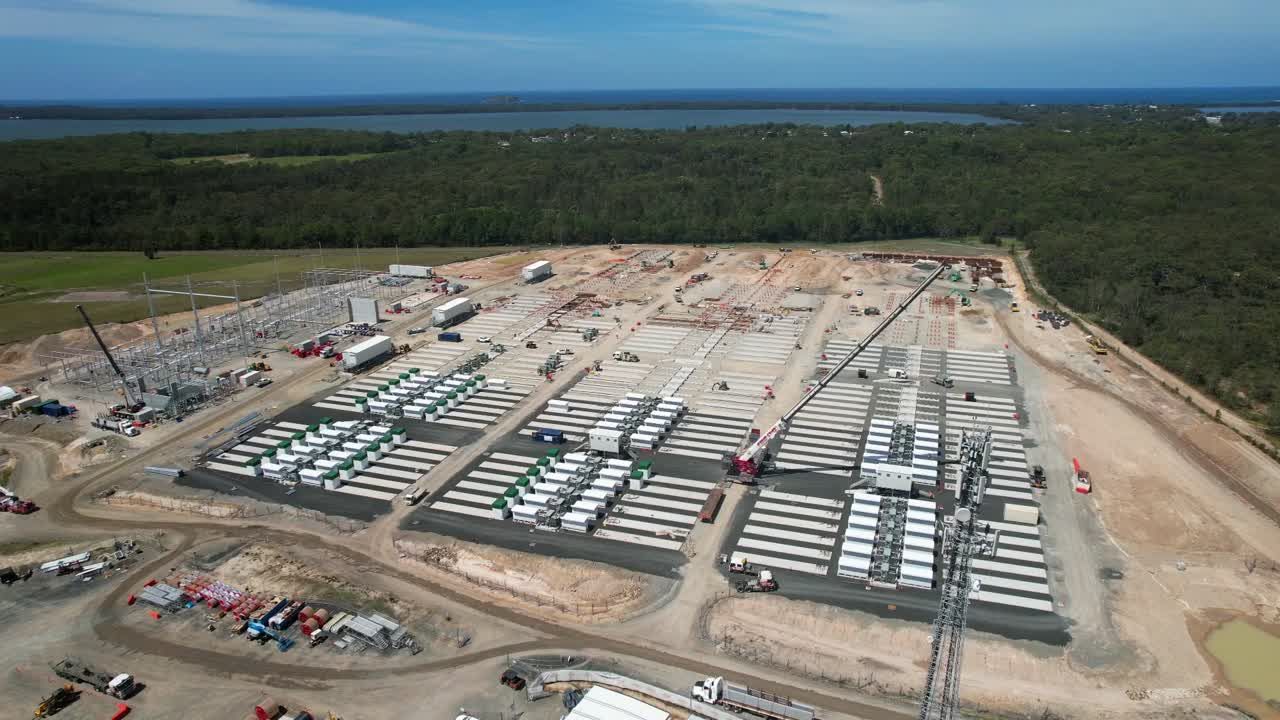 Aerial overview of the Waratah Super Battery under construction