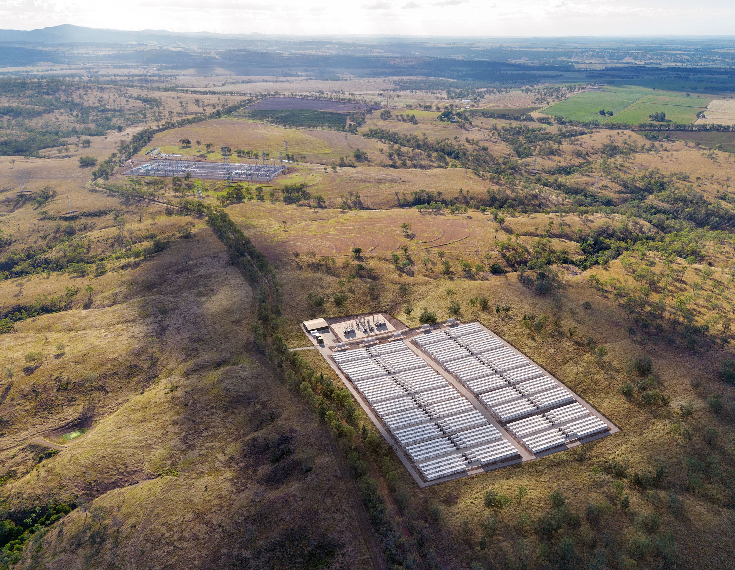 Aerial overview of the Halys BESS