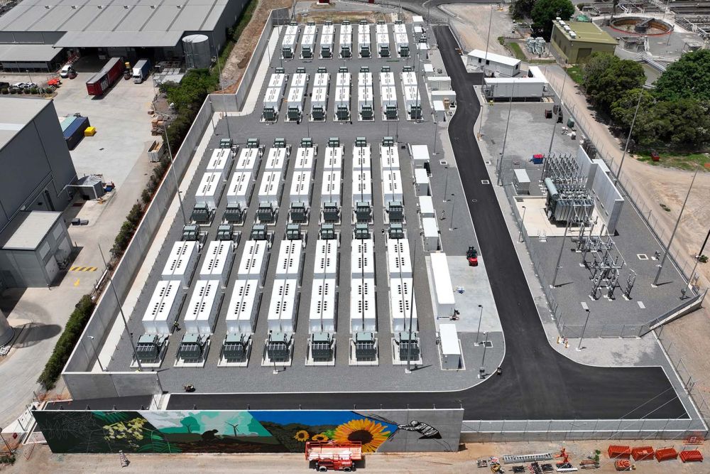 An aerial overview of the Brendale BESS project site.