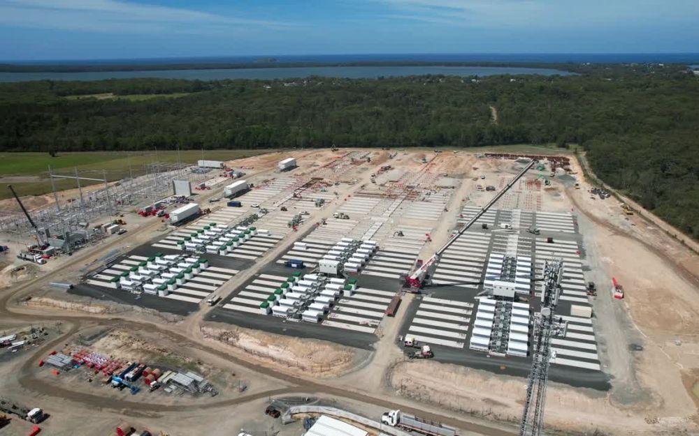 Aerial overview of the Waratah Super Battery under construction