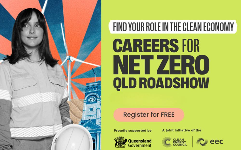 Careers for Net Zero QLD Roadshow banner