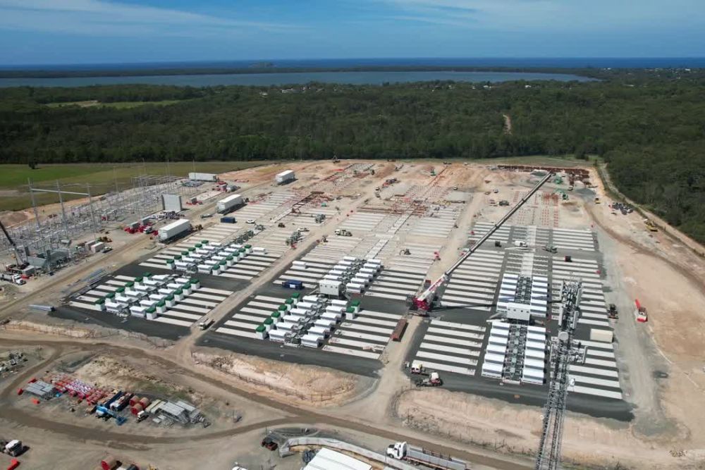 Aerial overview of the Waratah Super Battery under construction