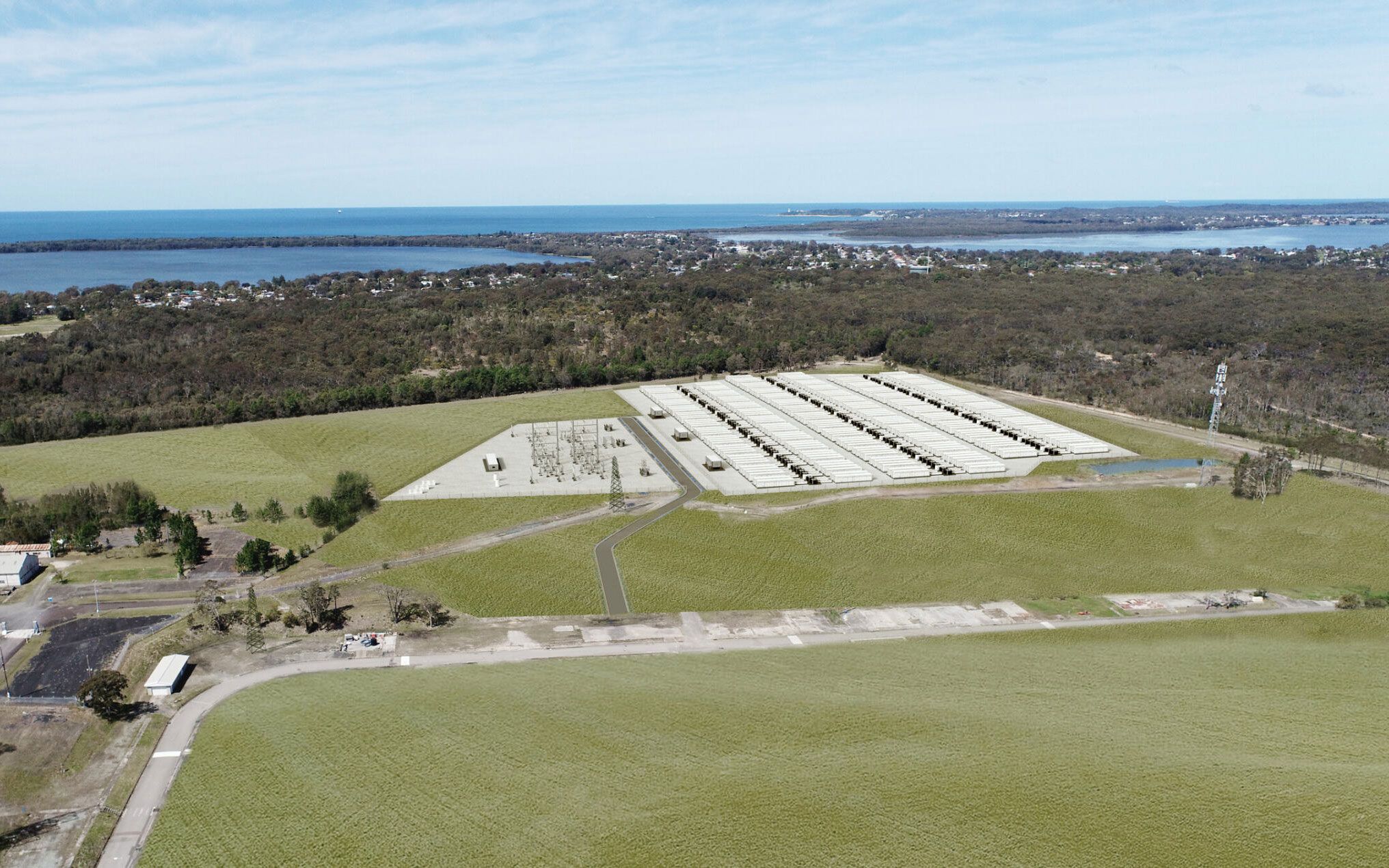Aerial view of the Waratah Super Battery