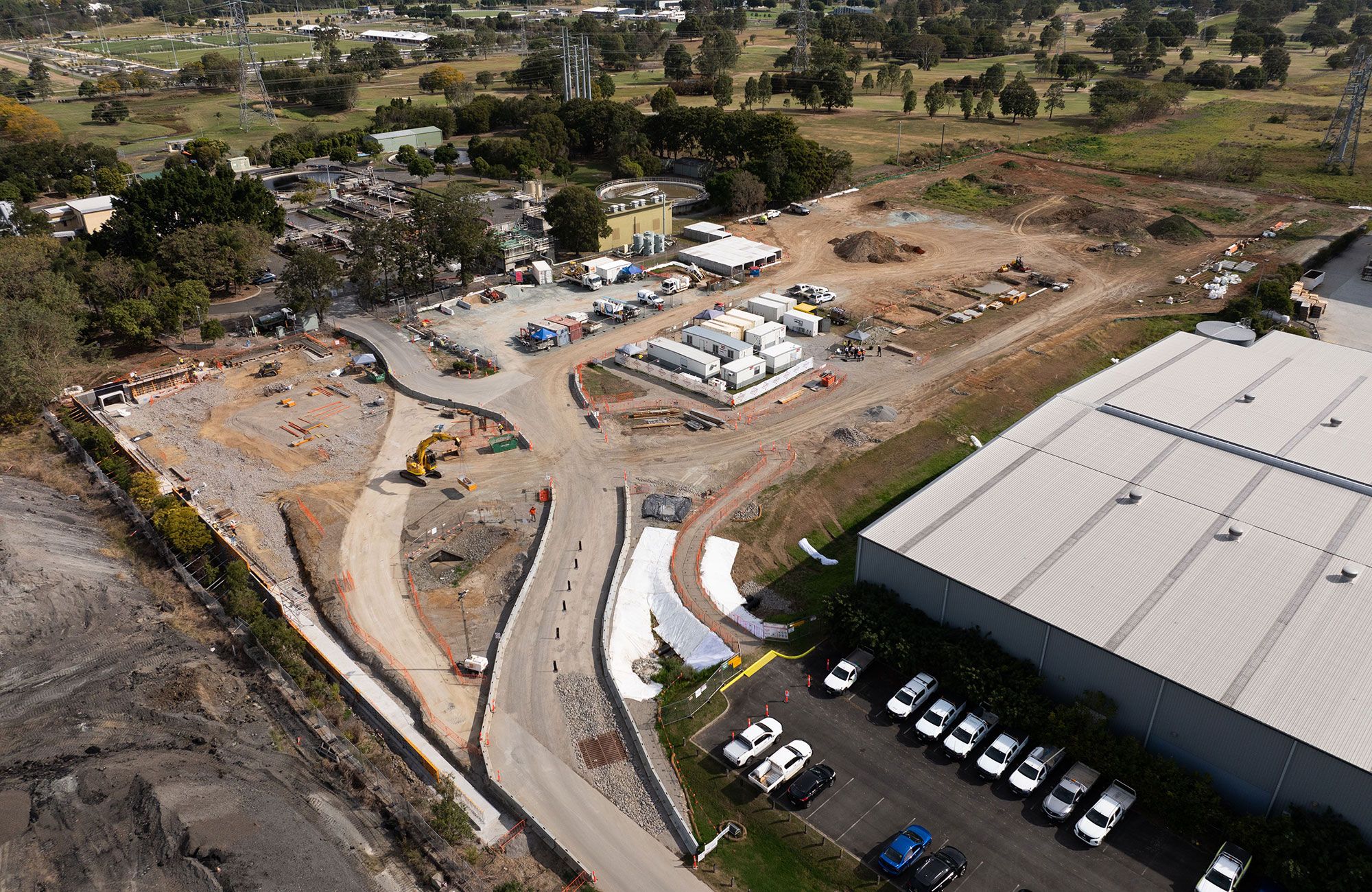 Aerial view of Akaysha Energy's Brendale BESS site under construction